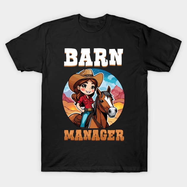 Barn Manager I Equestrian Pony Horse Fan T-Shirt by biNutz